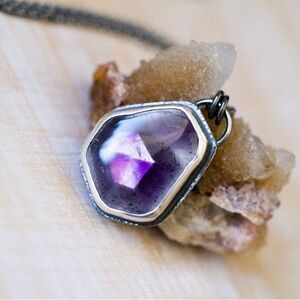 Sterling silver and amethyst necklace